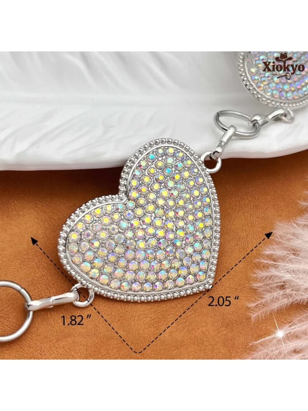 Sparkly Rhinestone Concho Belt for Women | Western Cowgirl Chain Accessory